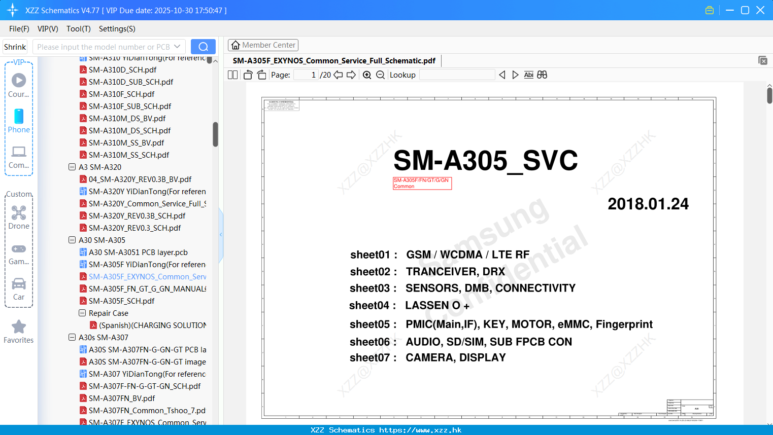 Samsung SM-A305F_EXYNOS_Common_Service_Full_Schematic